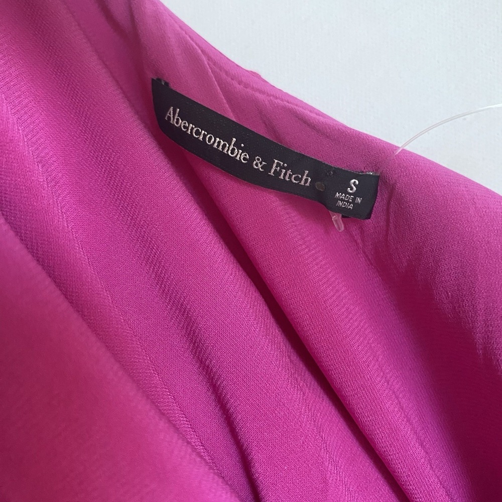Abercrombie &Fitch Dress S Purple Chiffon Asymmetrical Ruffle Babydoll Party - Picture 8 of 11